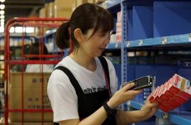 商品をスキャンして集品中♬