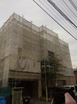 外壁塗装工事　外部足場